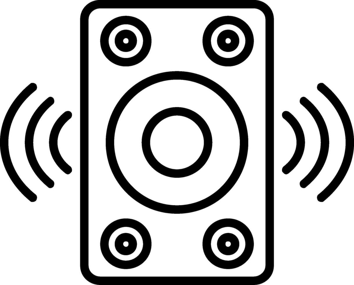 Speaker Line Icon vector
