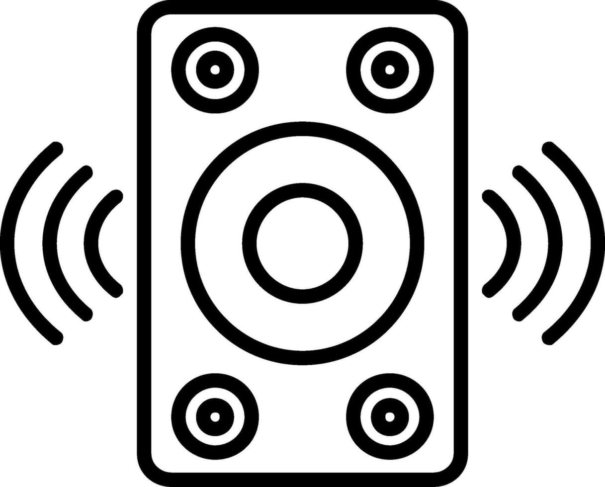 icono de línea de altavoz vector