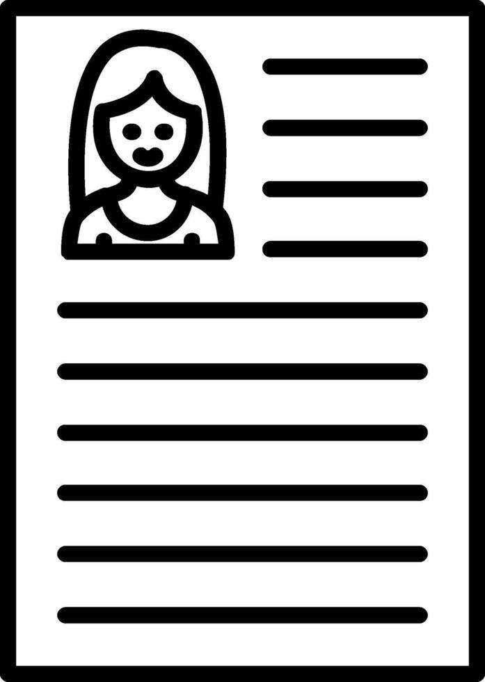 CV Line Icon vector