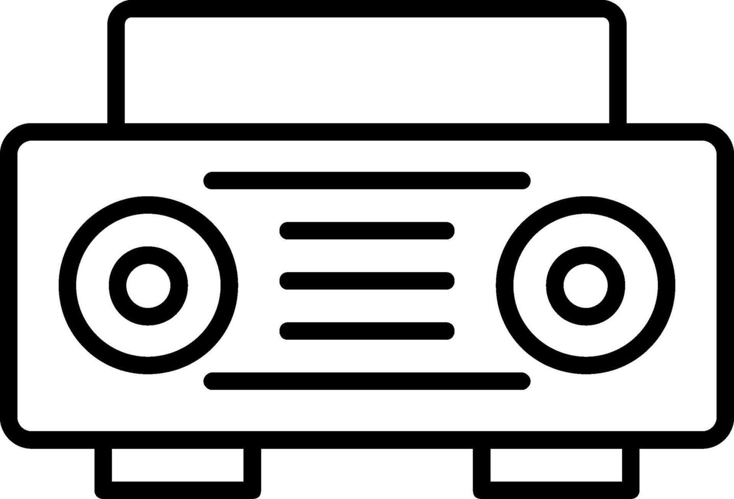 Radio Line Icon vector