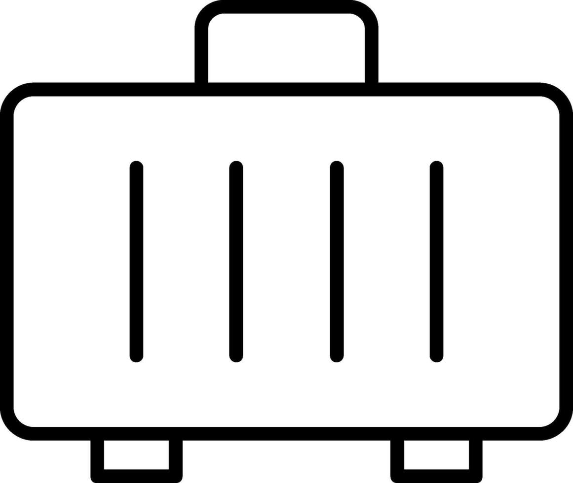 Suitcase Line Icon vector