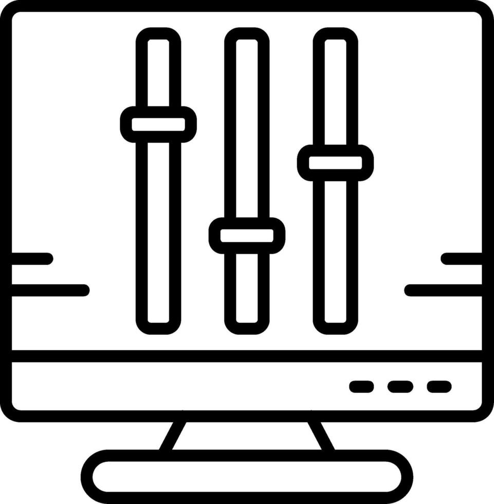 Equalization Line Icon vector