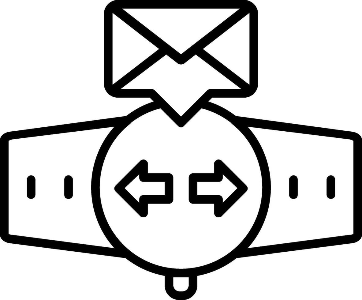 Message Line Icon vector