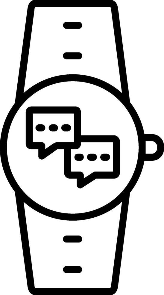 Message Line Icon vector