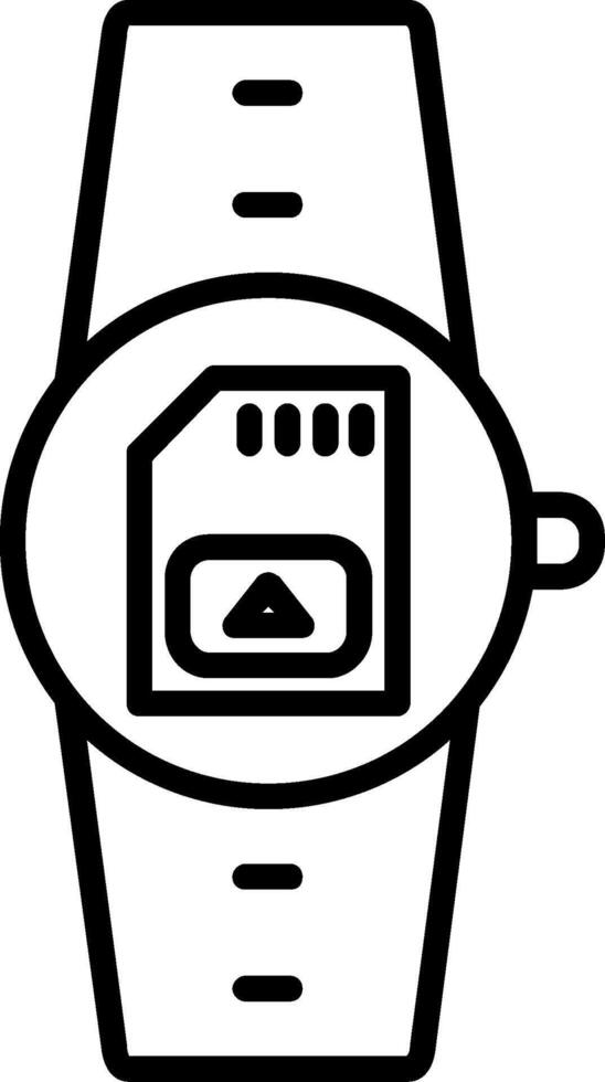 Sim Card Line Icon vector