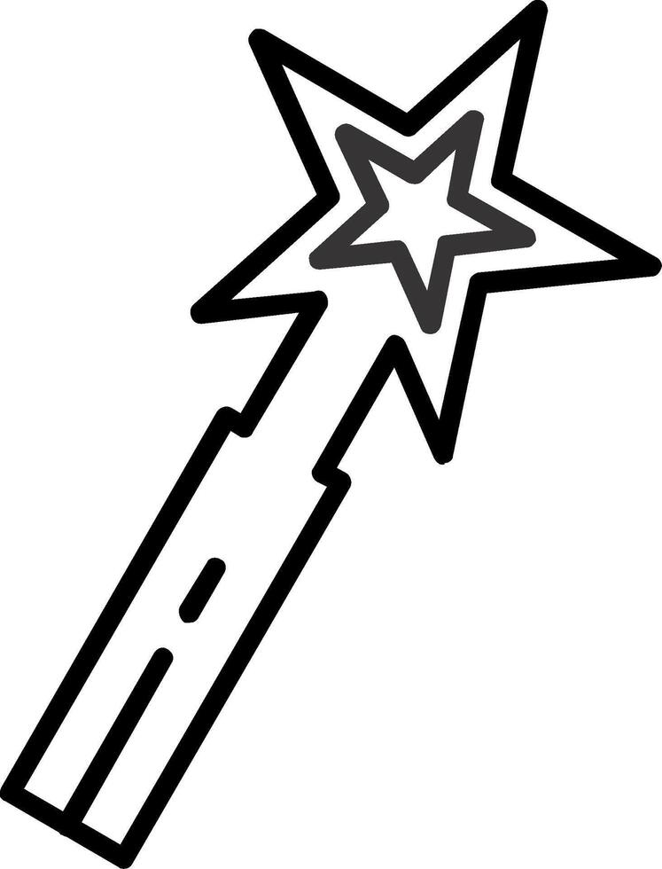 Magic Wand Line Icon vector