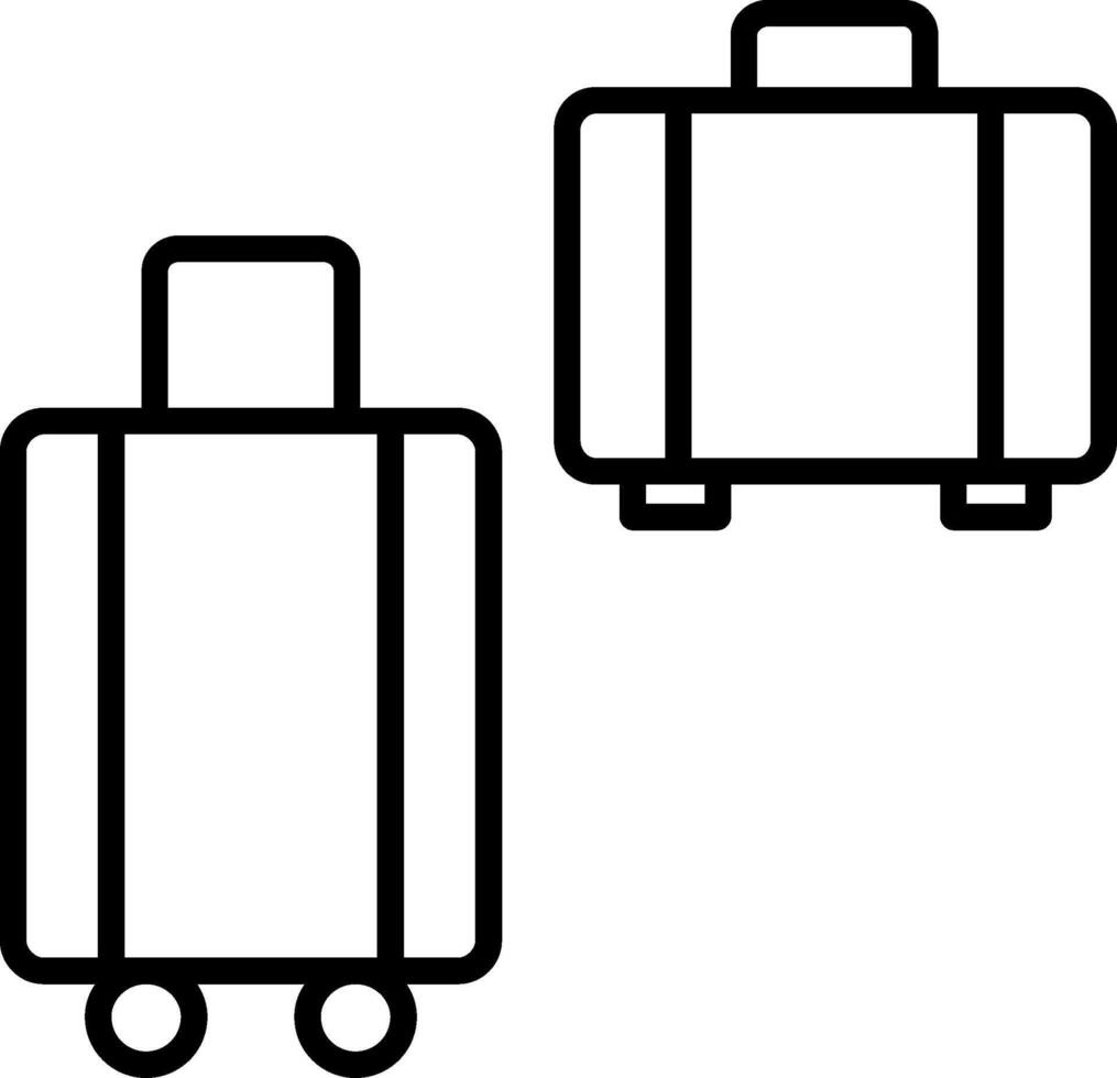 Suitcases Line Icon vector