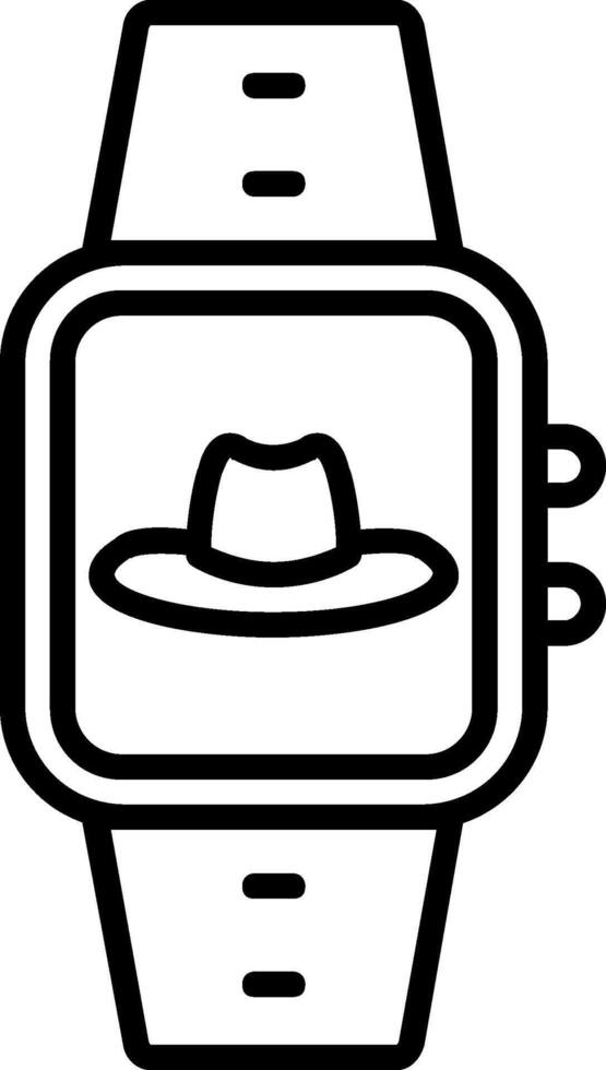 Watch Line Icon vector