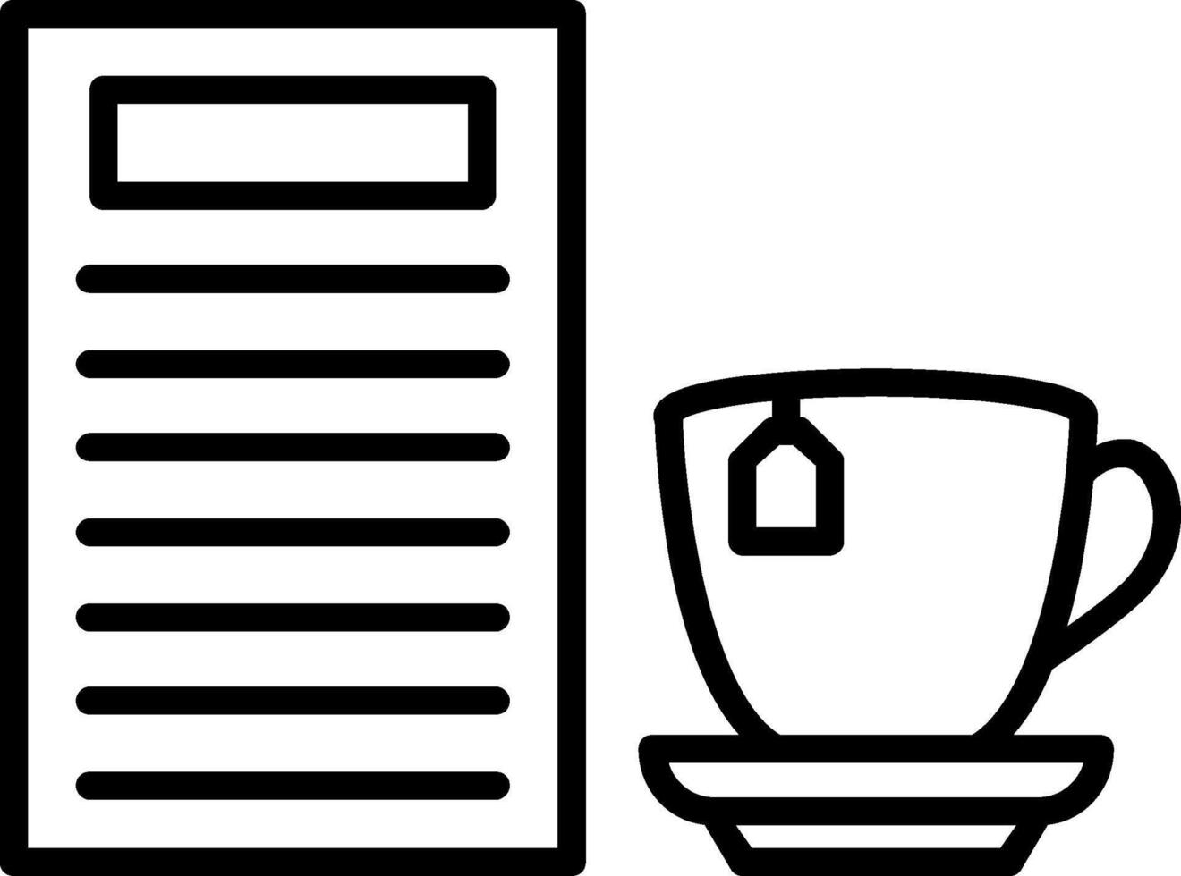 Coffee Manu Line Icon vector