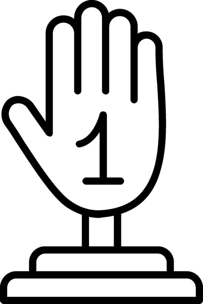 Hand Line Icon vector