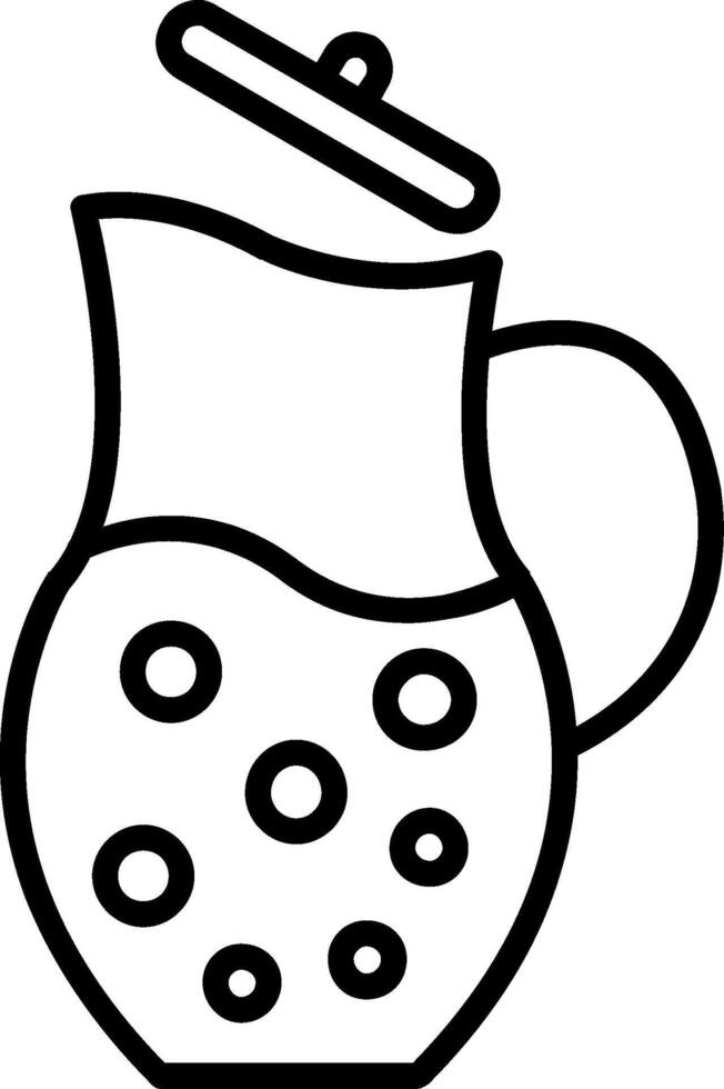 Jug Line Icon vector