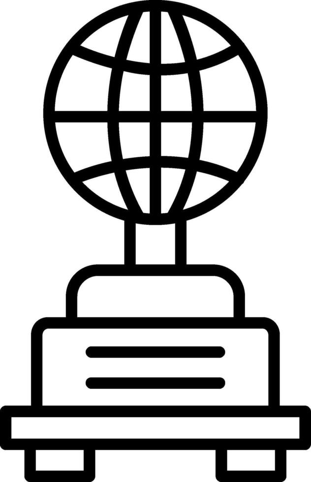 icono de línea de globo vector