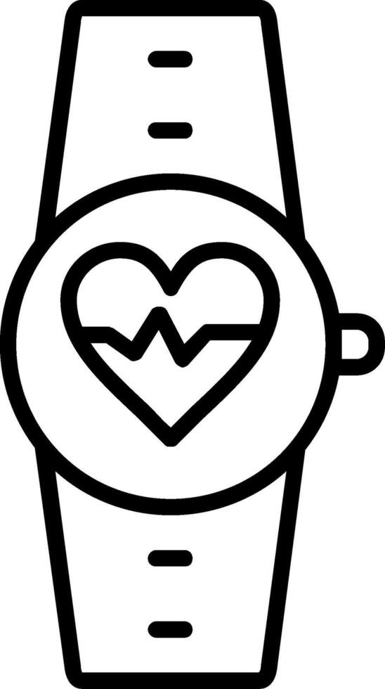 Heart Rate Monitor Line Icon vector