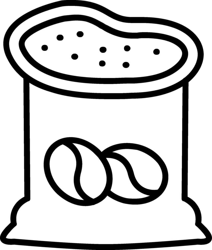 Coffee Beans Line Icon vector