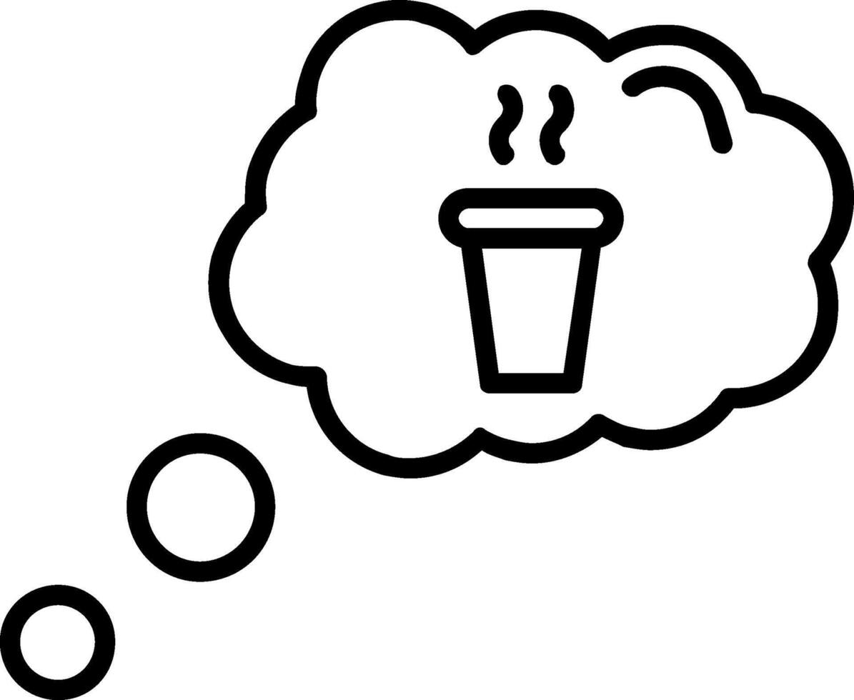 Think Line Icon vector