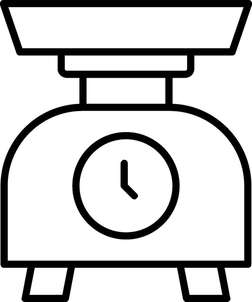 Kitchen Scale Line Icon vector