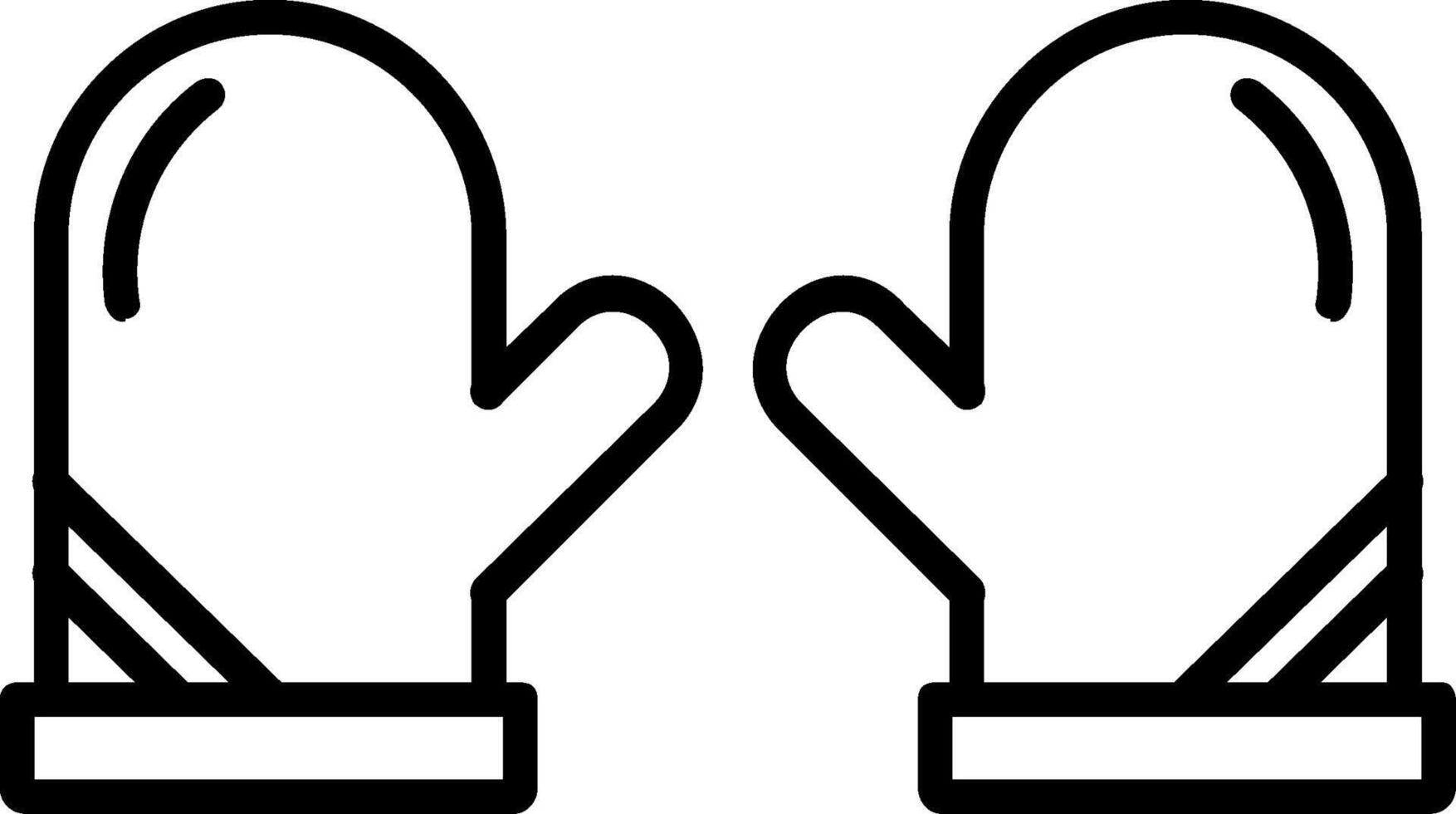 Oven Mitts Line Icon vector