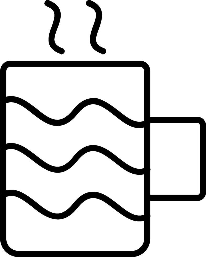 Mug Line Icon vector