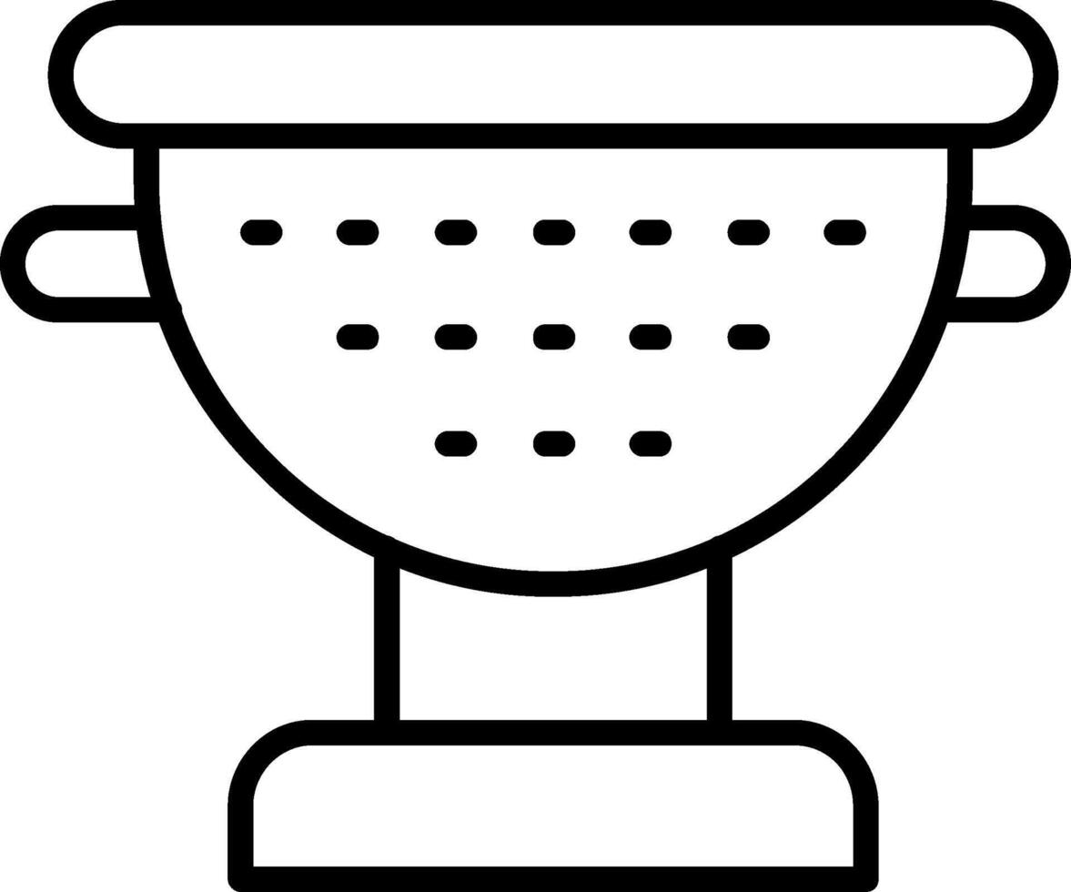 Sieve Line Icon vector