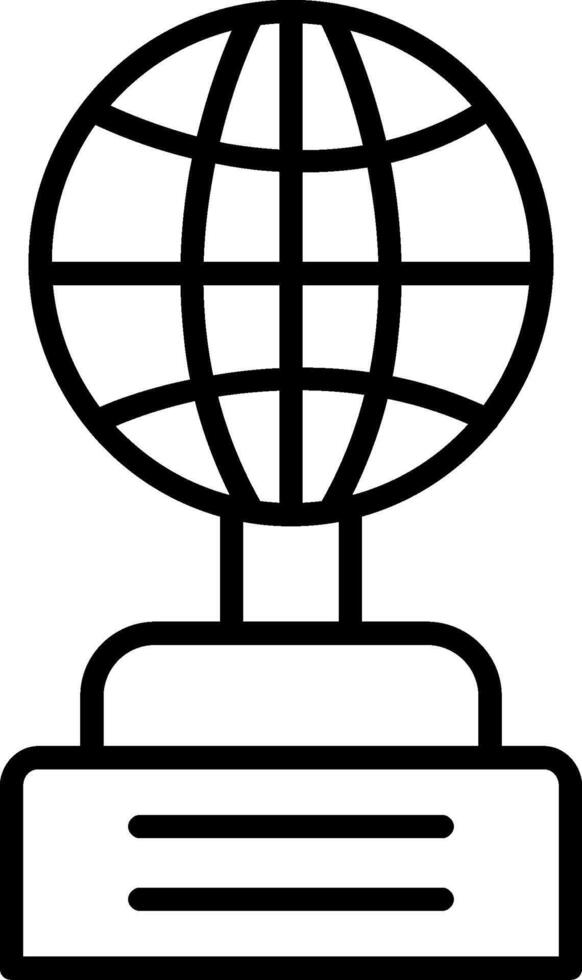 icono de línea de globo vector