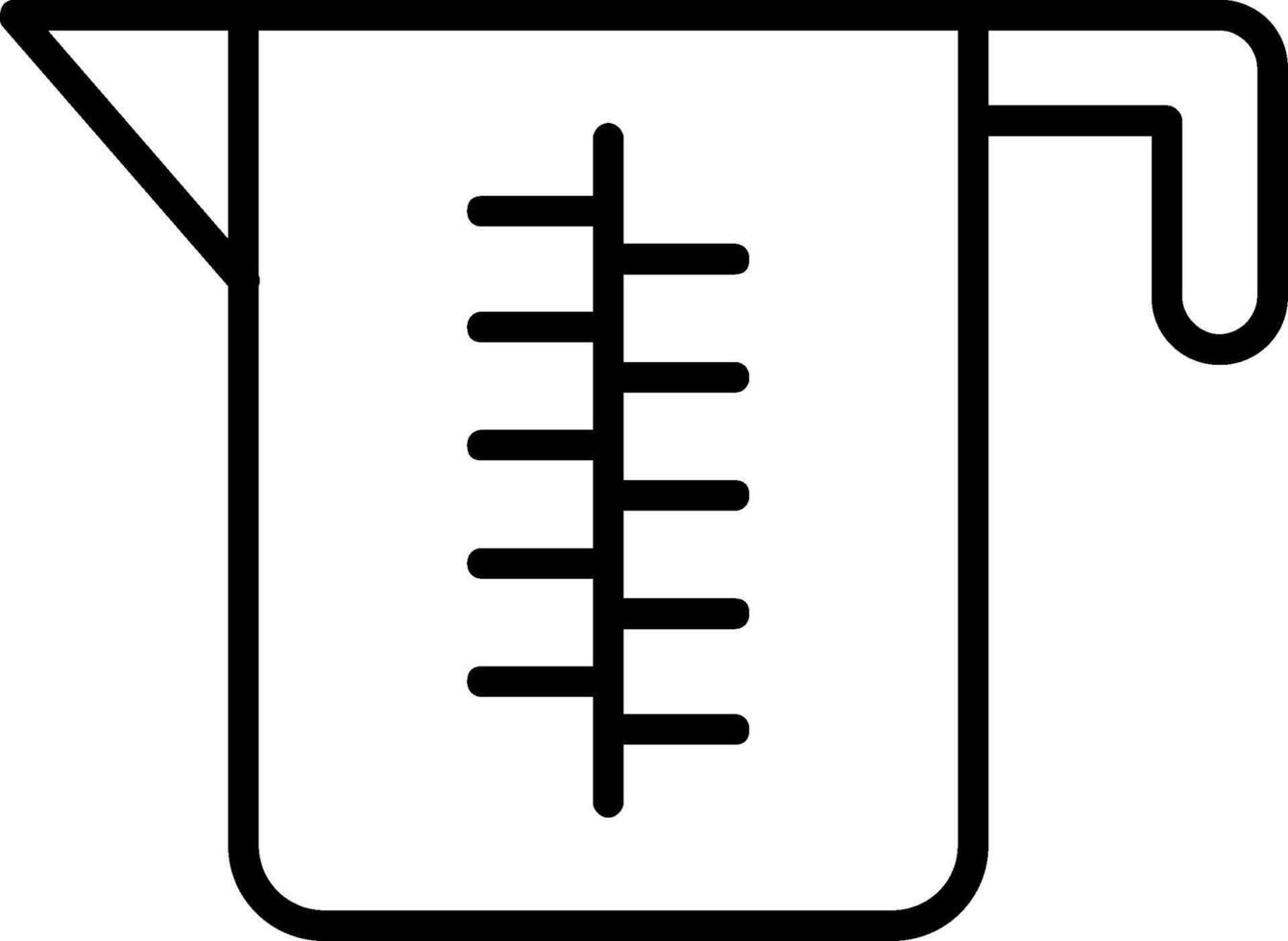 Measuring Jug Line Icon vector