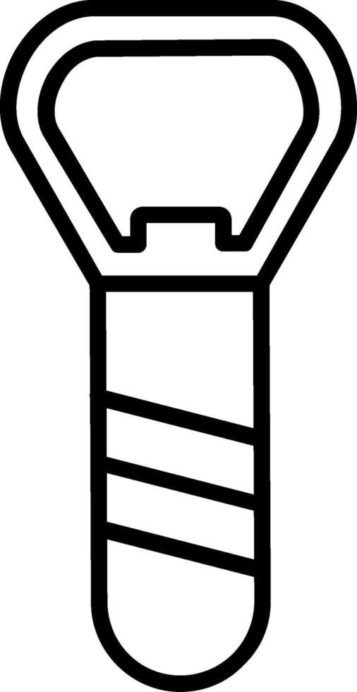 Bottle Opener Line Icon vector