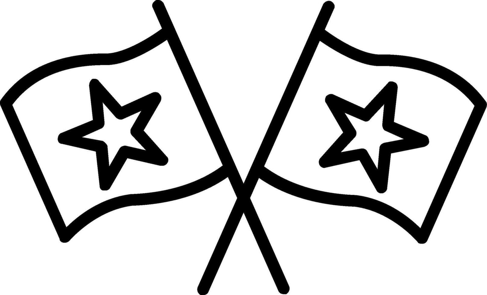 Flags Line Icon vector