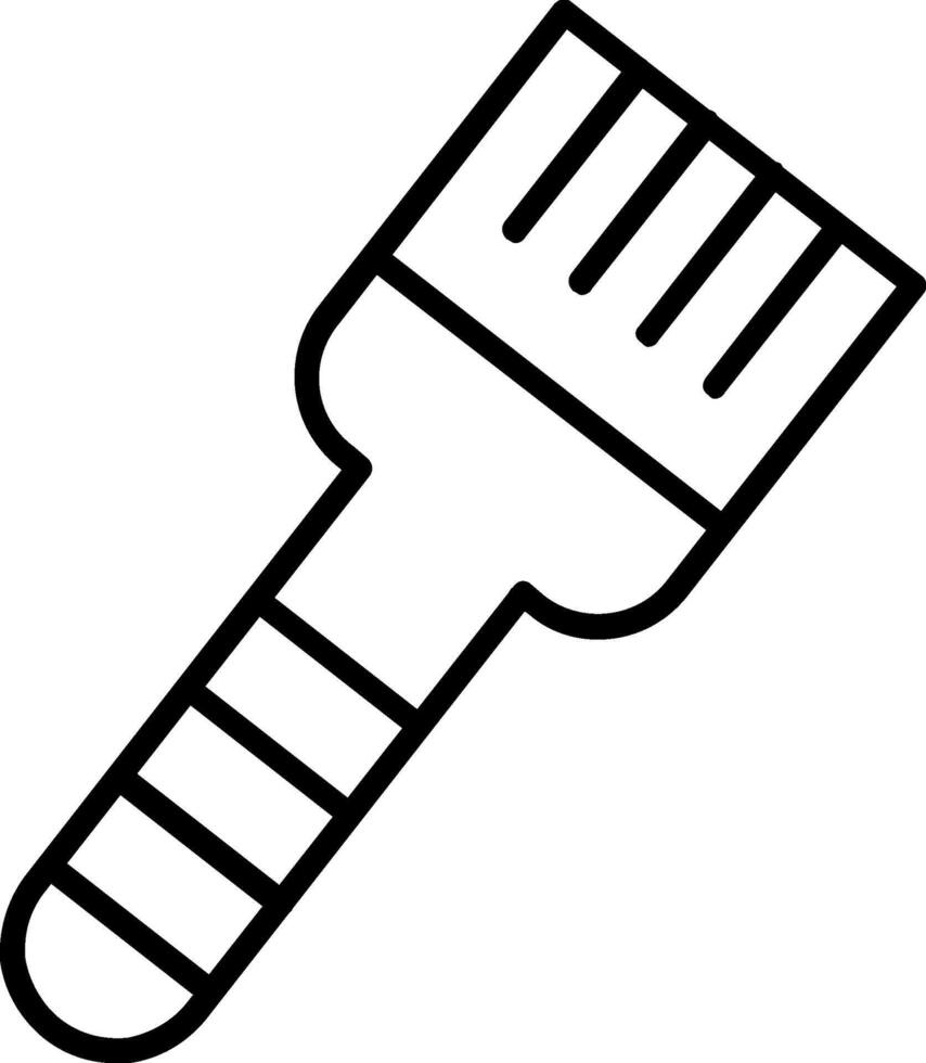 Basting Brush Line Icon vector