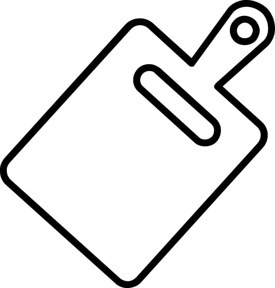 Cutting Board Line Icon vector