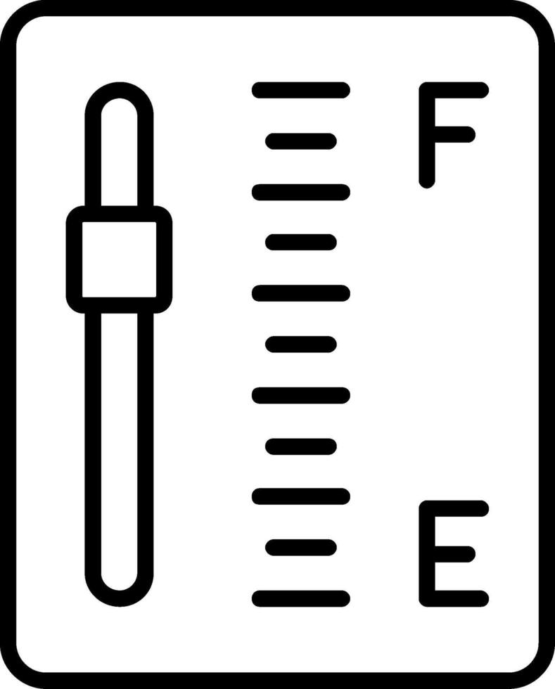 icono de línea de calibre vector