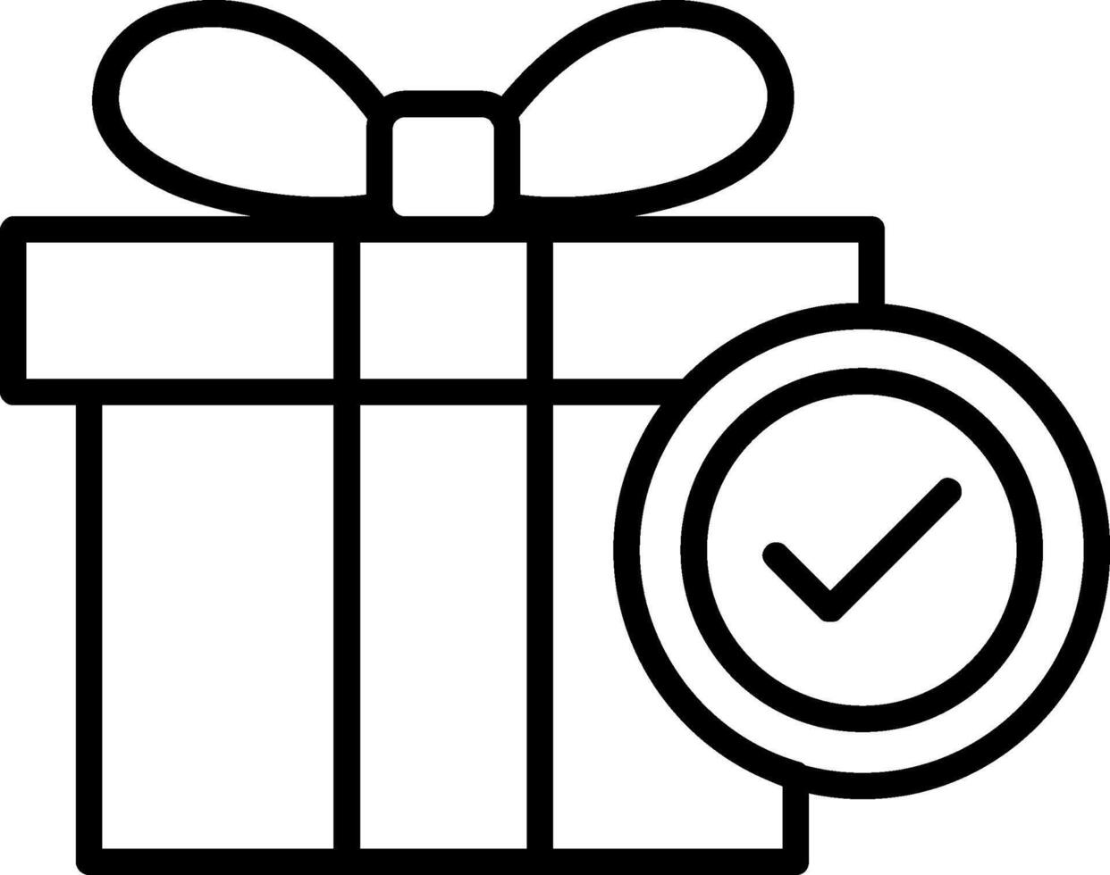 Present Line Icon vector