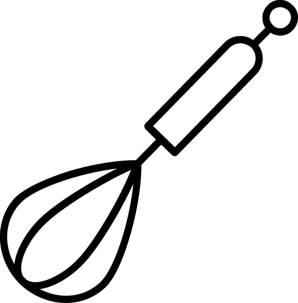 Whisk Line Icon vector