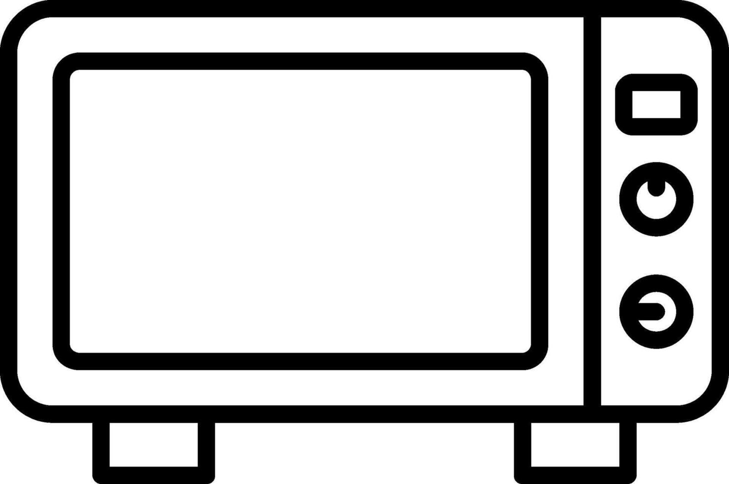 Microwave Line Icon vector