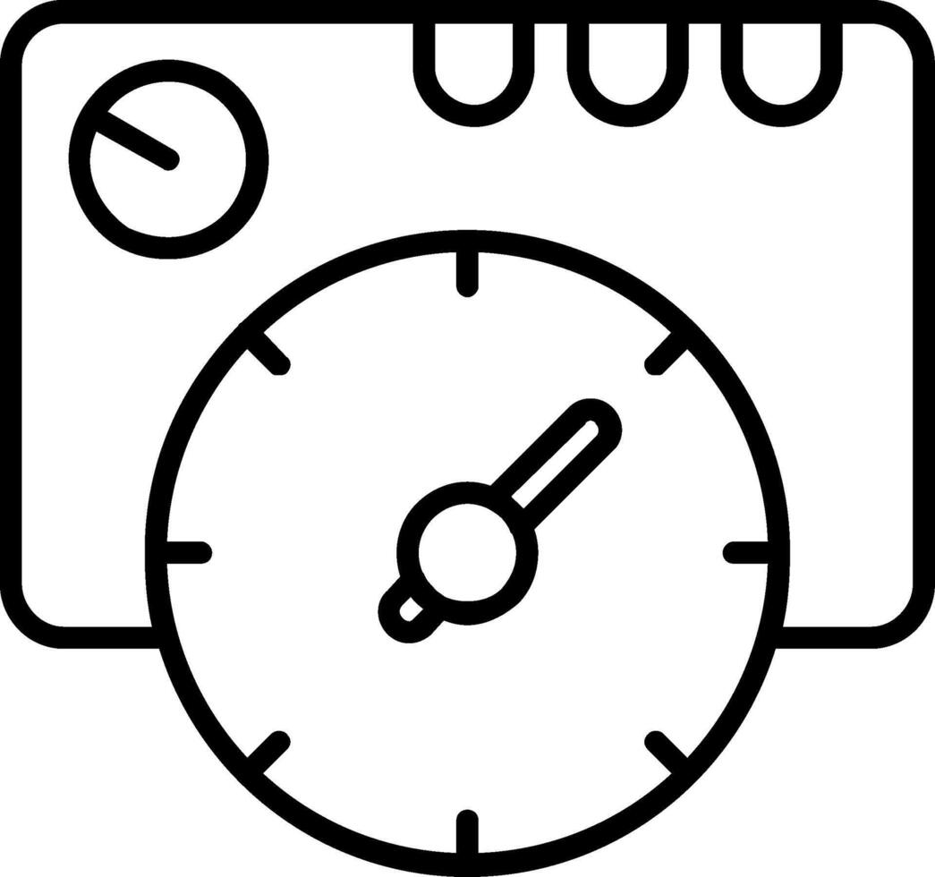 Thermostat Line Icon vector