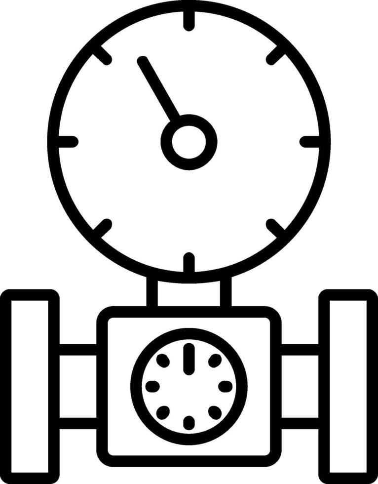 Pressure Gauge Line Icon vector