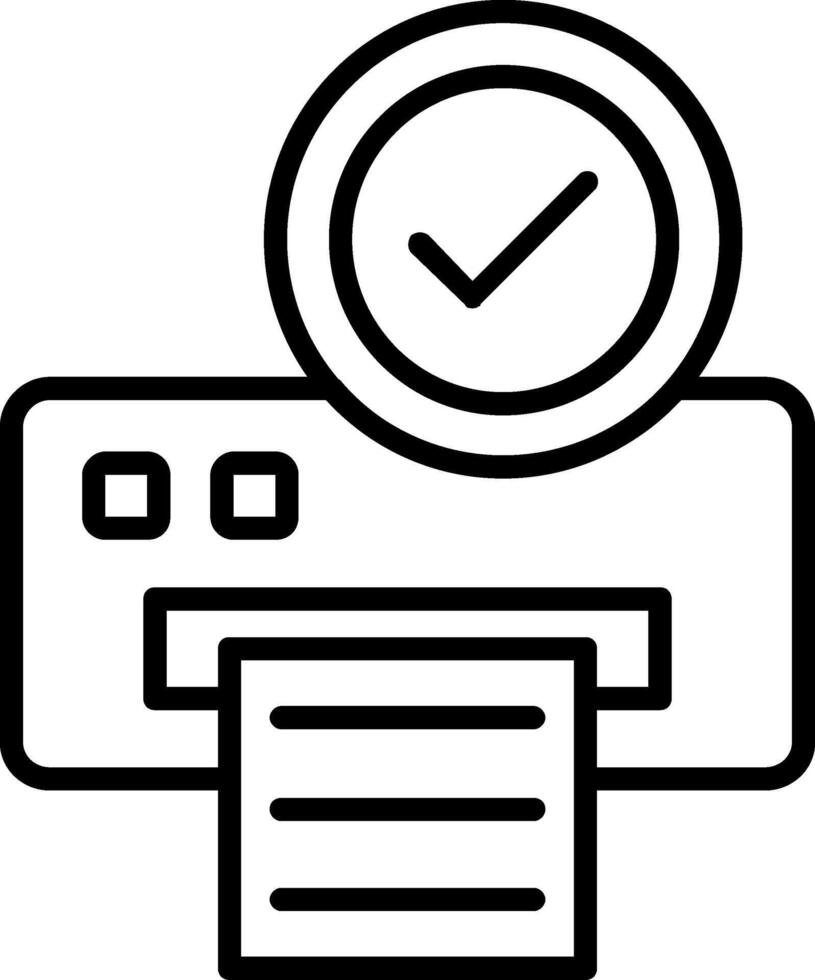 Printer Line Icon vector