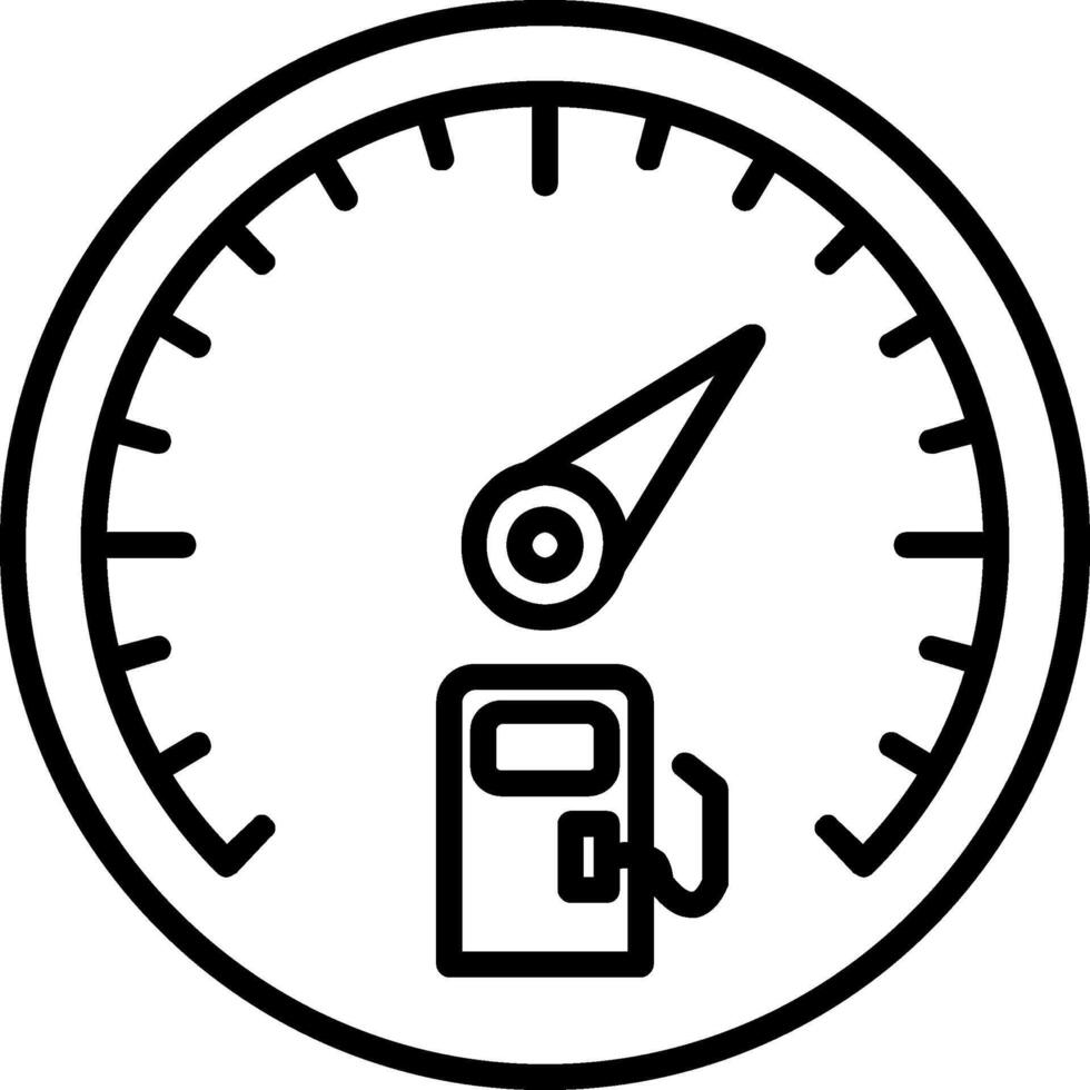 Gauge Line Icon vector