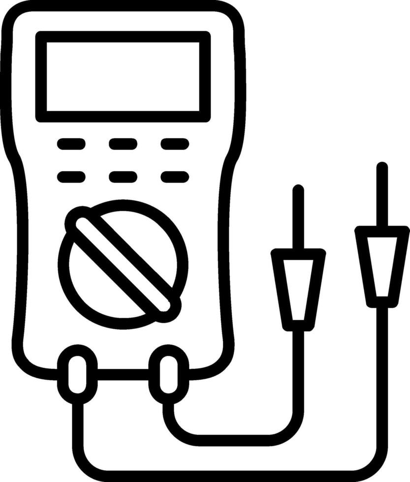 Multimeter Line Icon vector