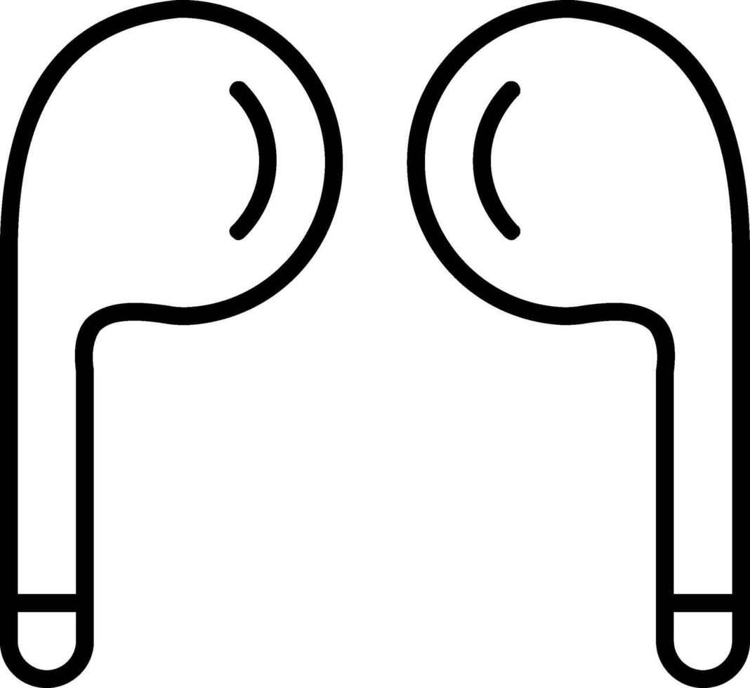 Earbuds Line Icon vector