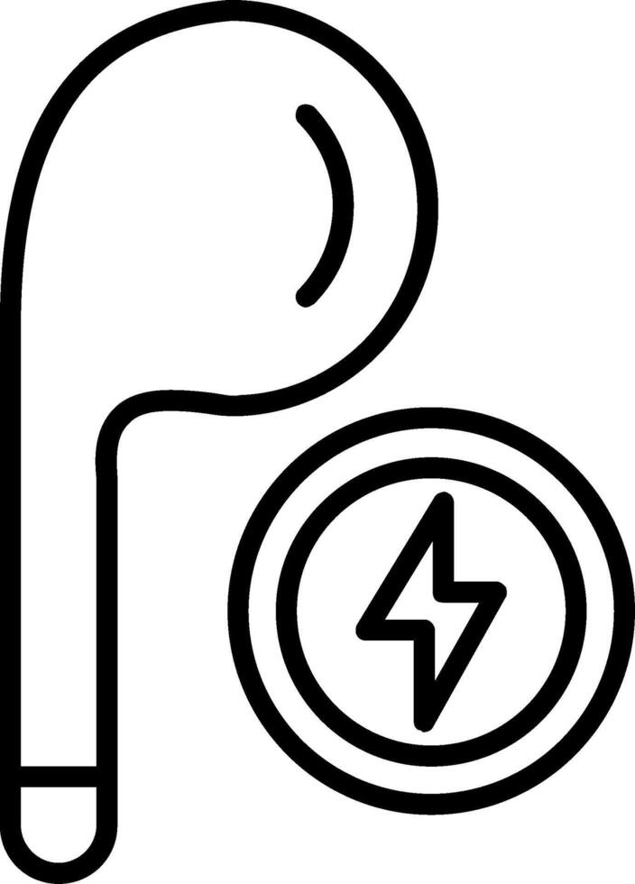 Earbud Line Icon vector