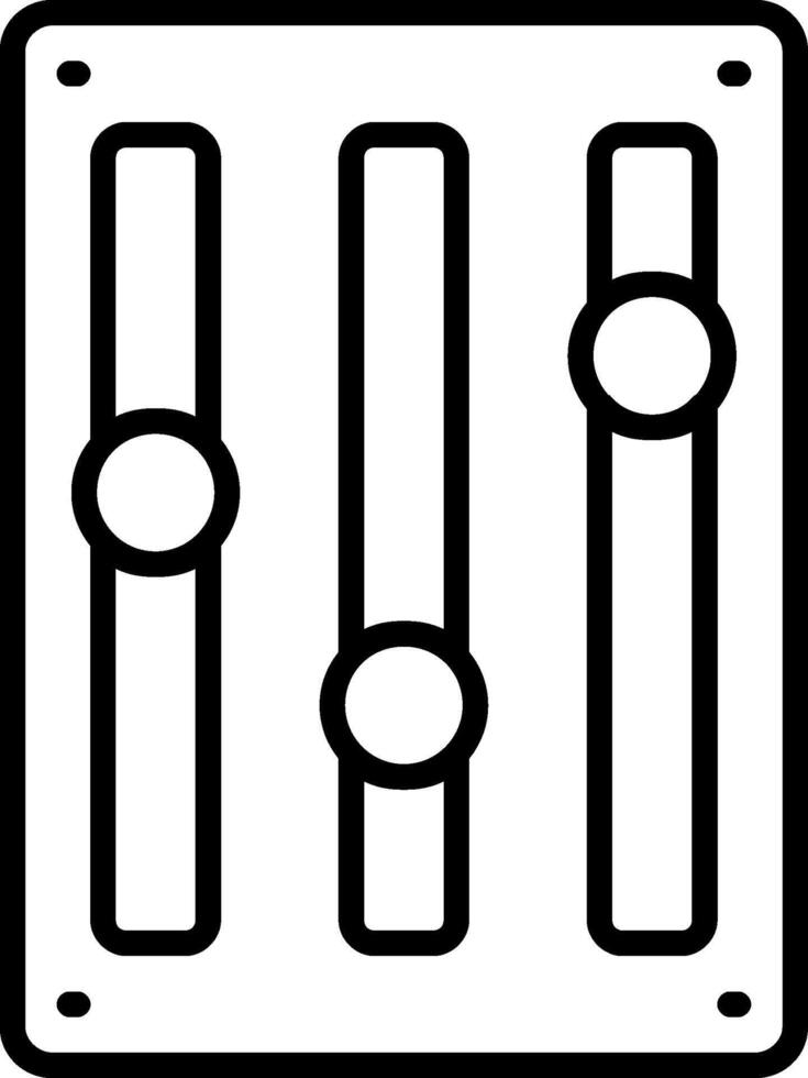 Music Adjust Line Icon vector