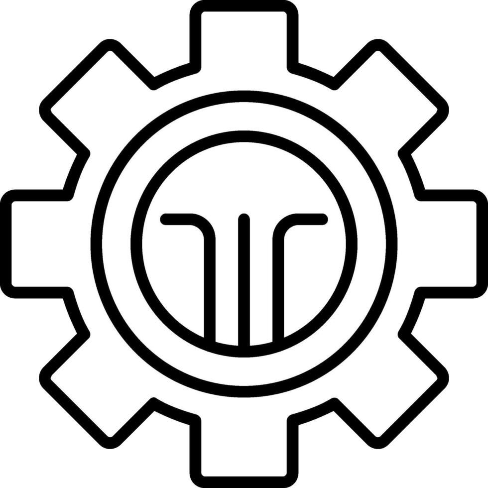 Cog Line Icon vector
