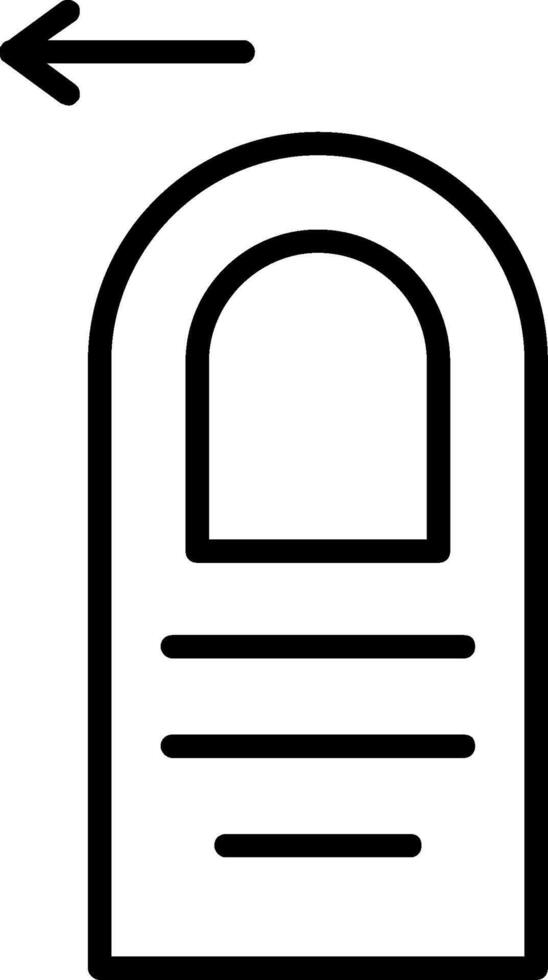 Tap Left Line Icon vector