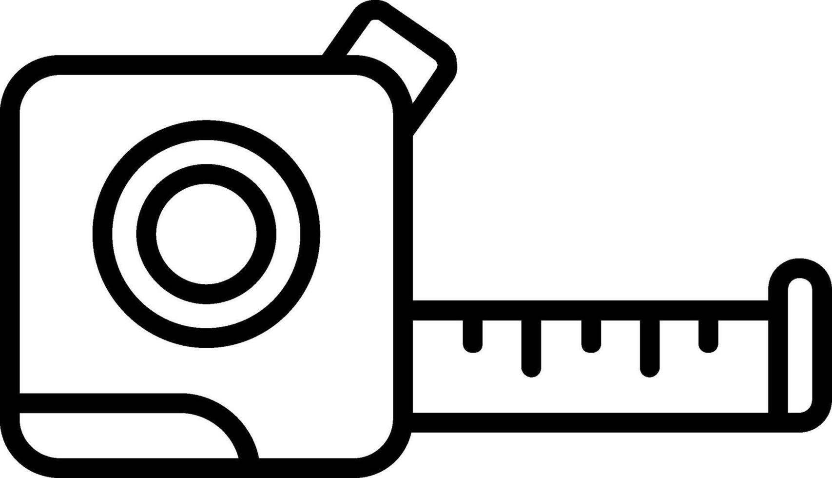 Tape Measure Line Icon vector