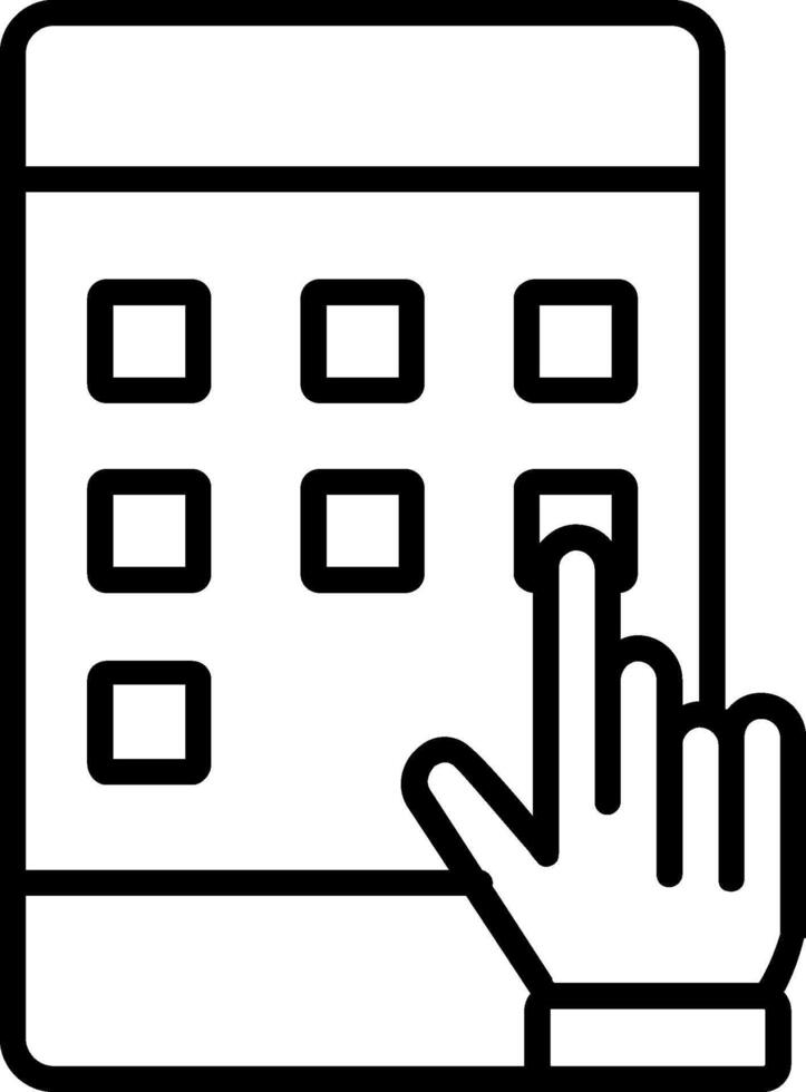 Smartphone Line Icon vector