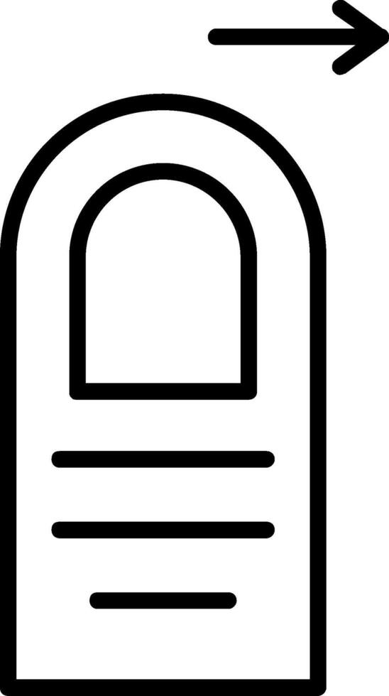Tap Right Line Icon vector