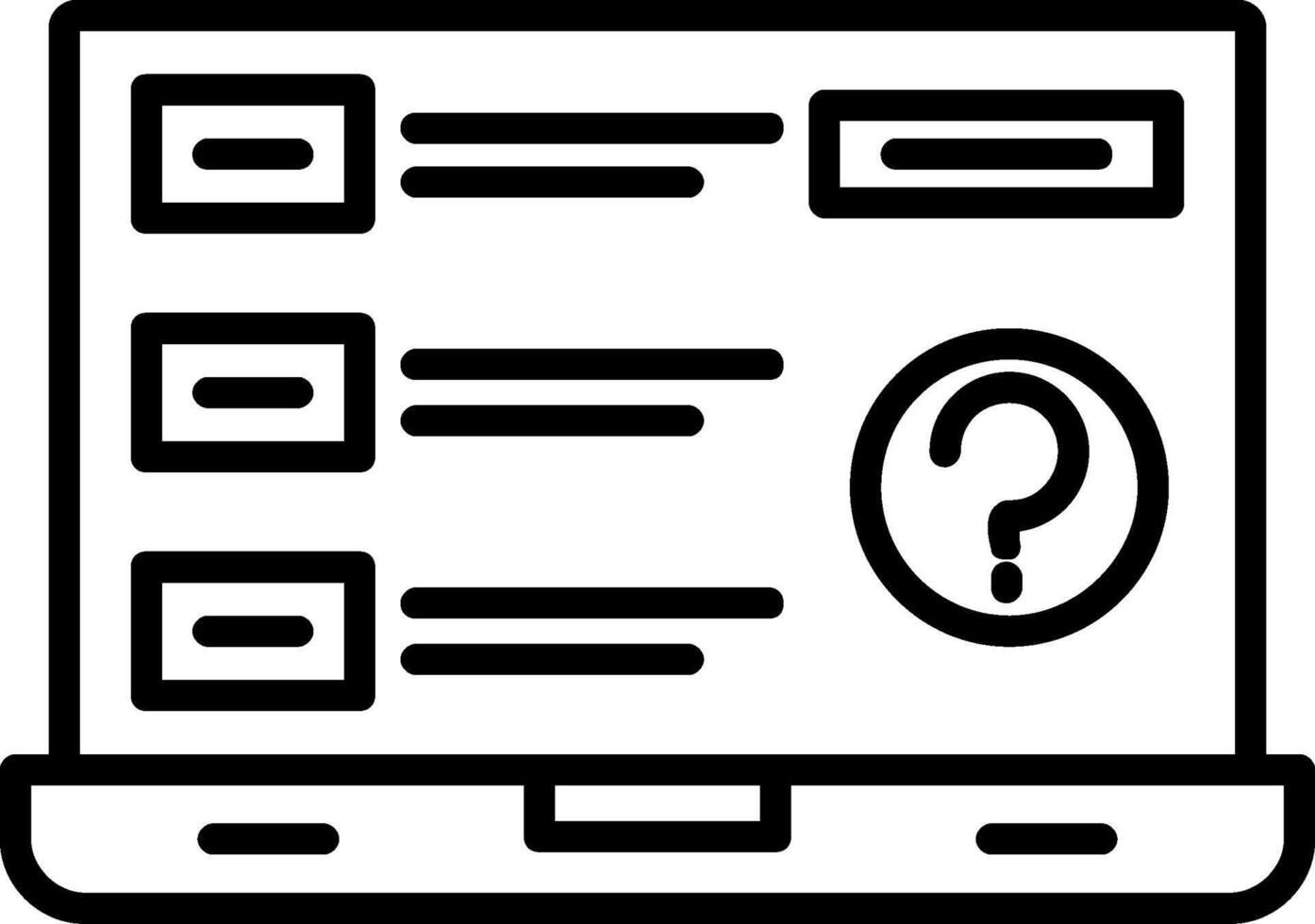 Question Line Icon vector