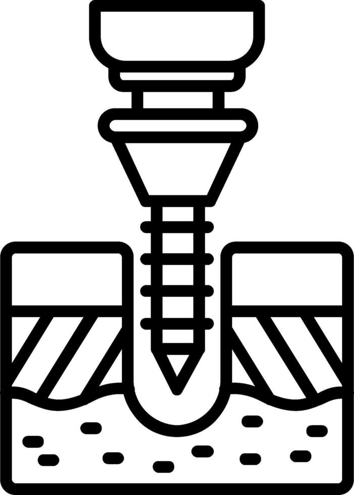 Drilling Line Icon vector