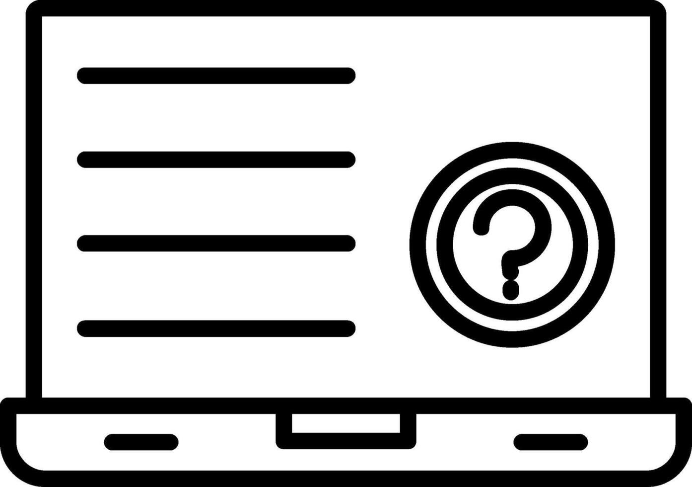 Question Line Icon vector