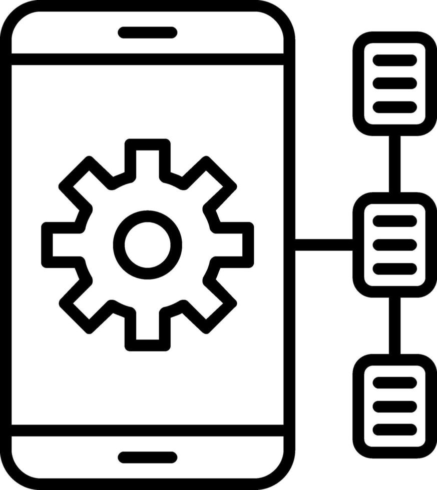 Task Line Icon vector